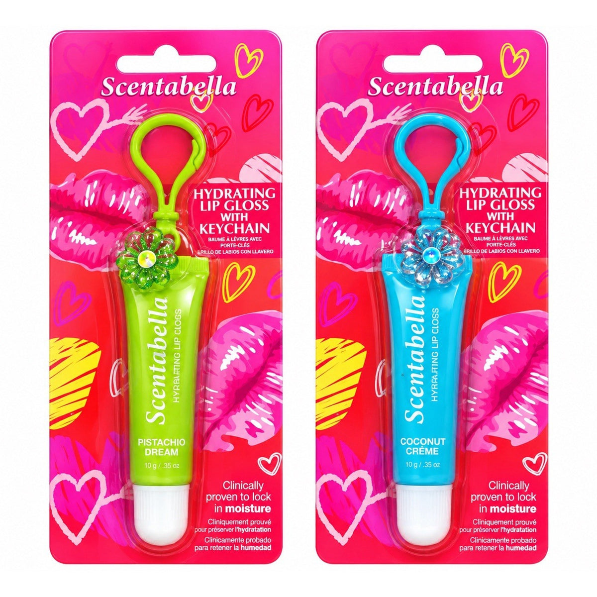 Lip Gloss Bundle Of TWO With Keychain
