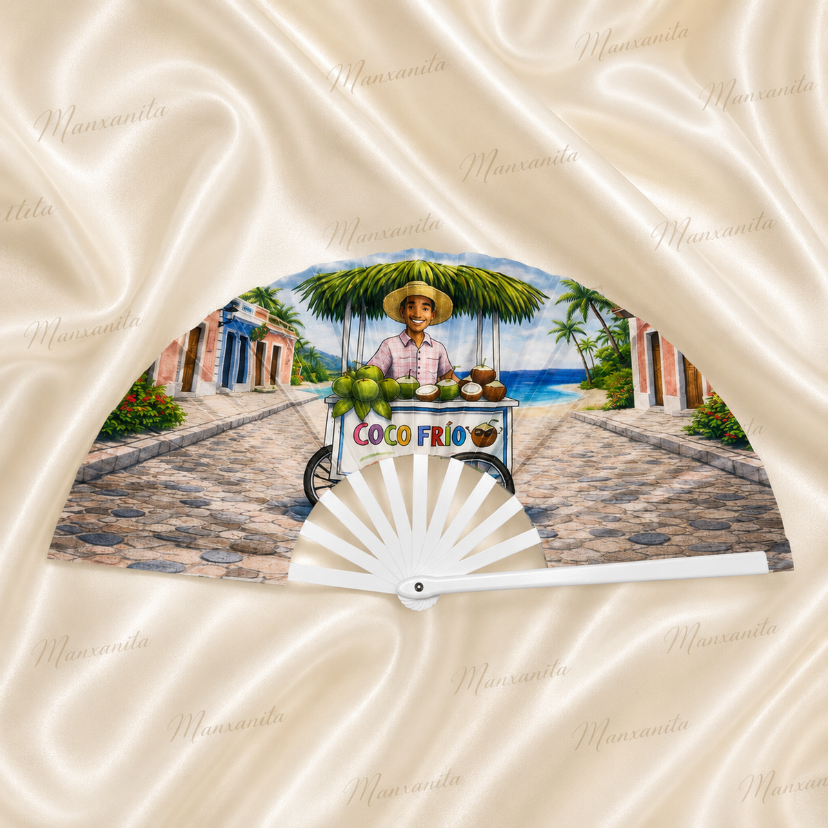 COCO FRÍO DE PUERTO RICO FOLDING HAND FAN