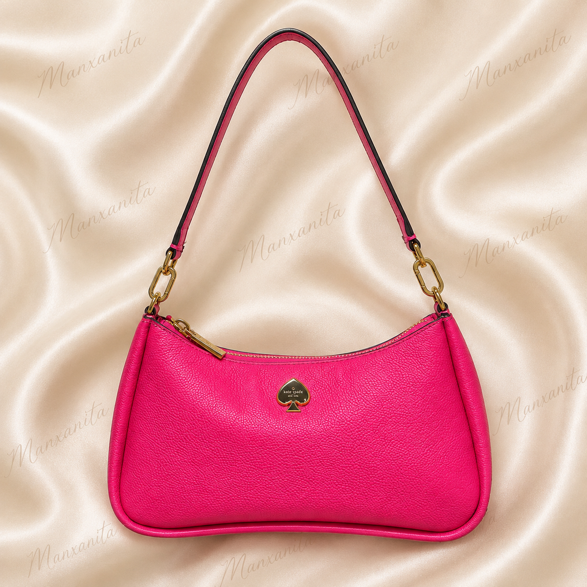 Kate Spade Pink Pebble Leather Shoulder Bag