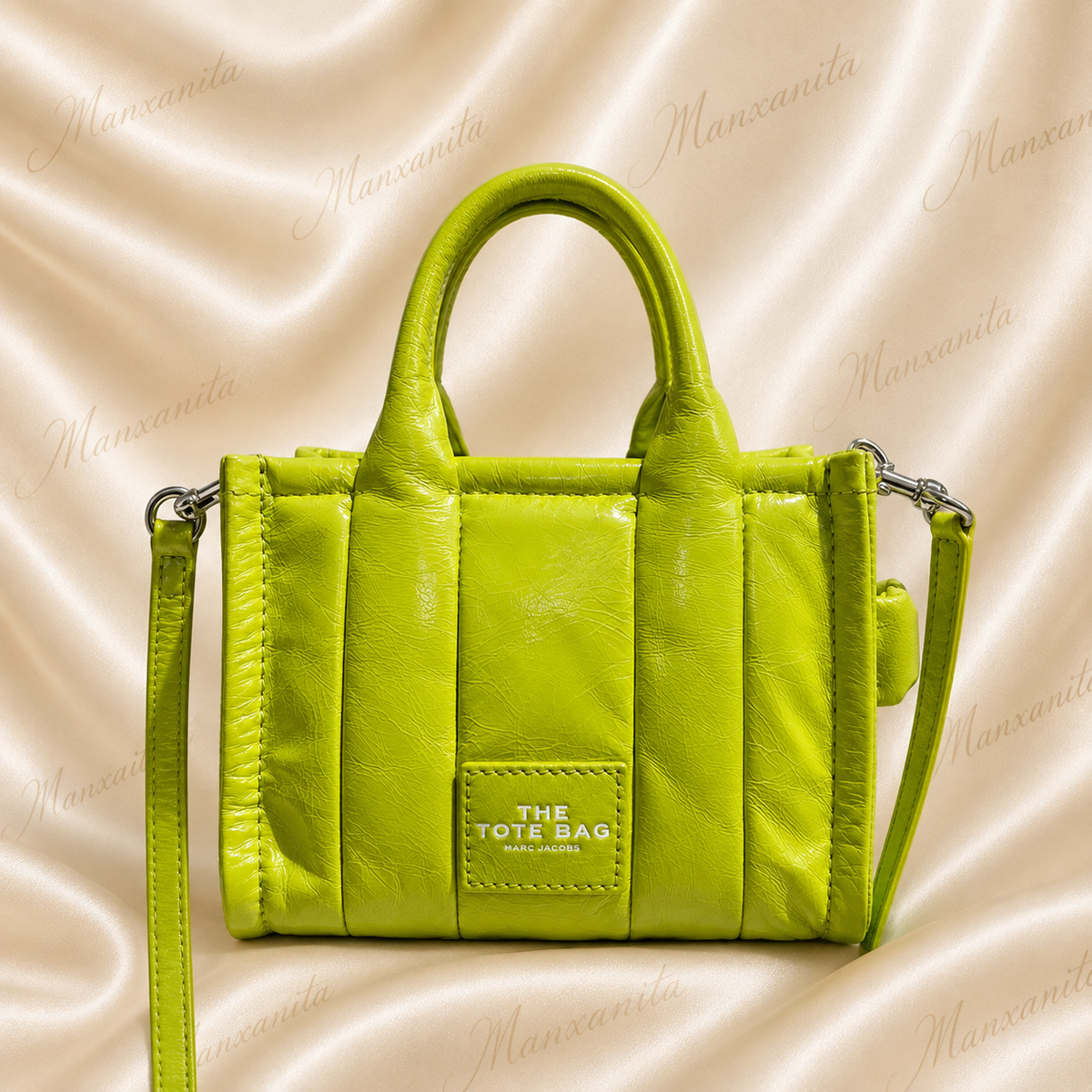 Marc Jacobs NEON Green The Tote Bag MINI