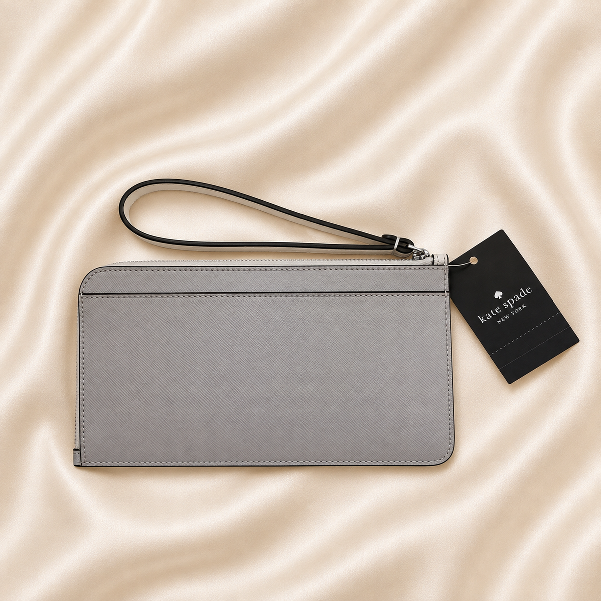 Kate Spade gray color block wristlet