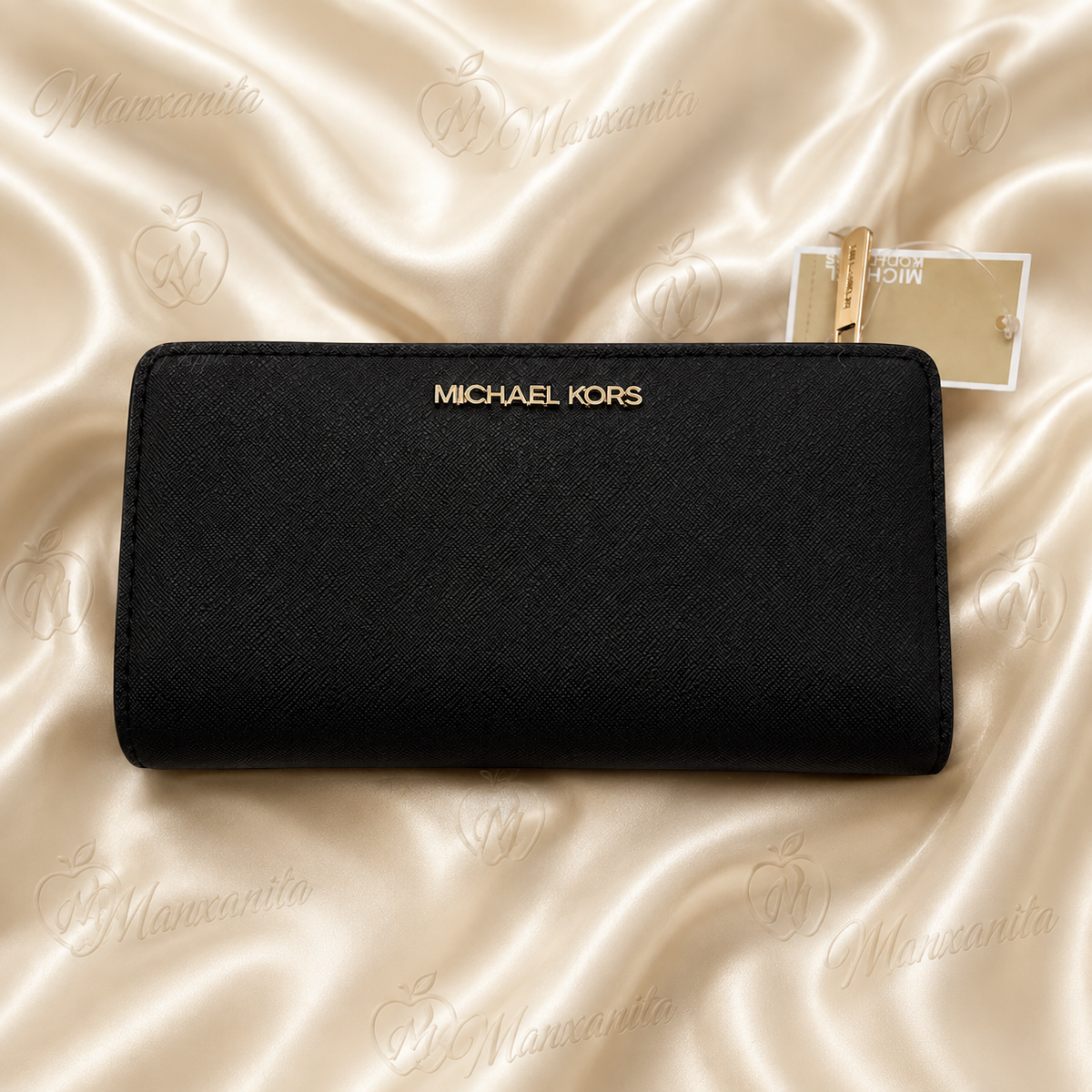 MICHAEL KORS Chocolate Saffiano Classic continental long wallet