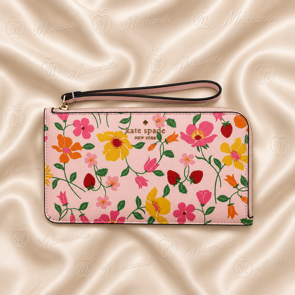 Kate Spade Floral & Strawberry Print Wristlet