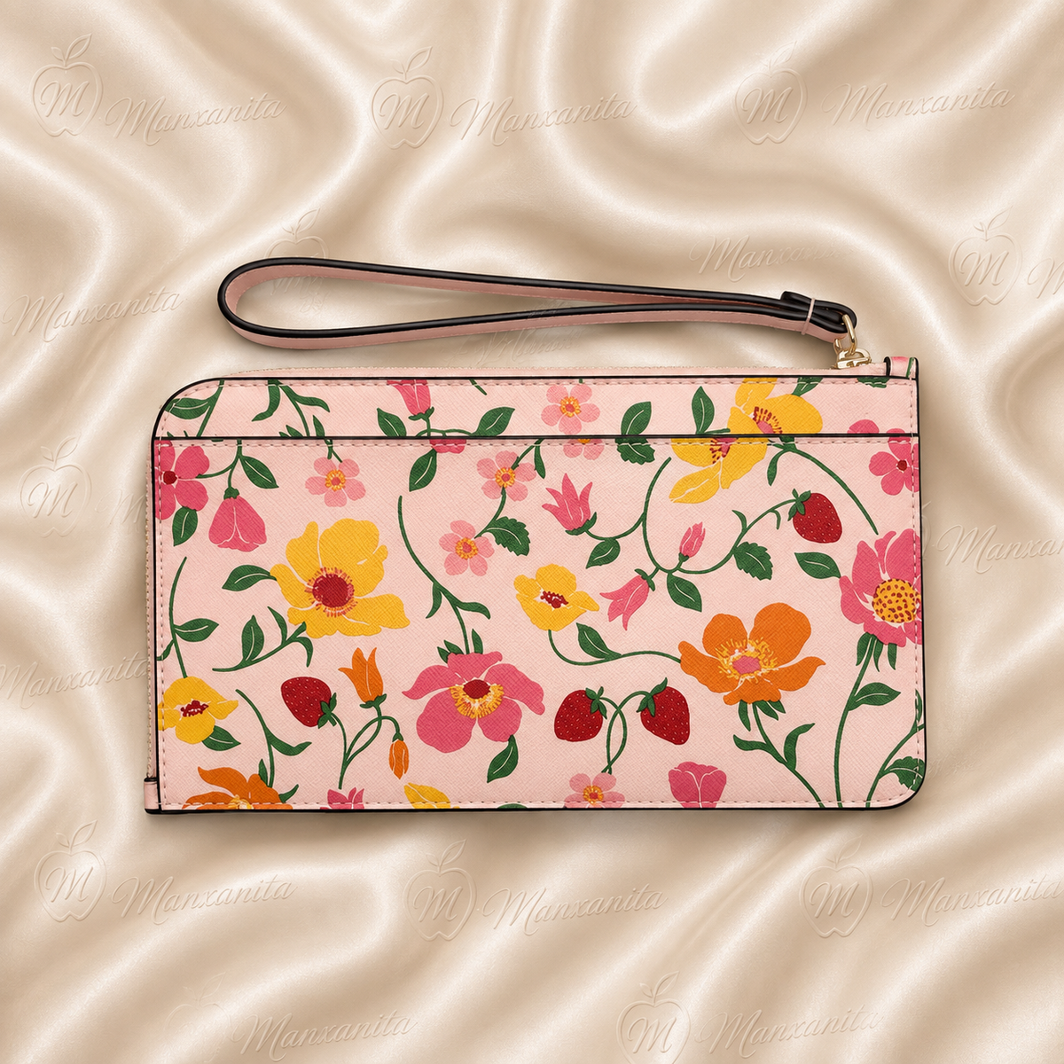 Kate Spade Floral & Strawberry Print Wristlet