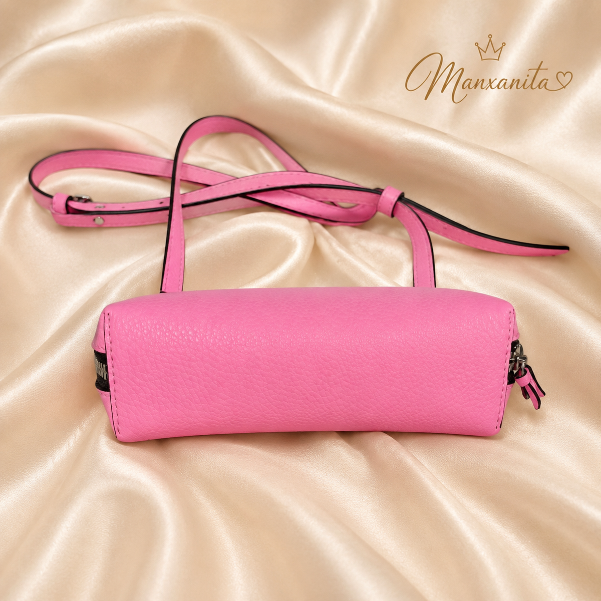Marc Jacobs Vibrant Pink Pebble leather Micro Crossbody Bag
