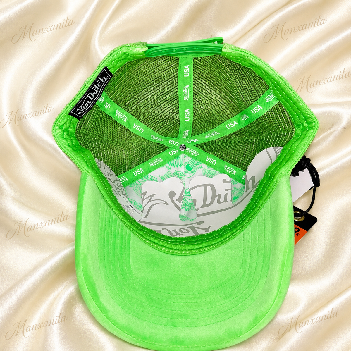 VON DUTCH NEON GREEN VELOUR CAP