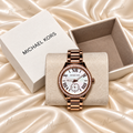 MICHAEL KORS ROSE GOLD WATCH WITH RHINESTONE