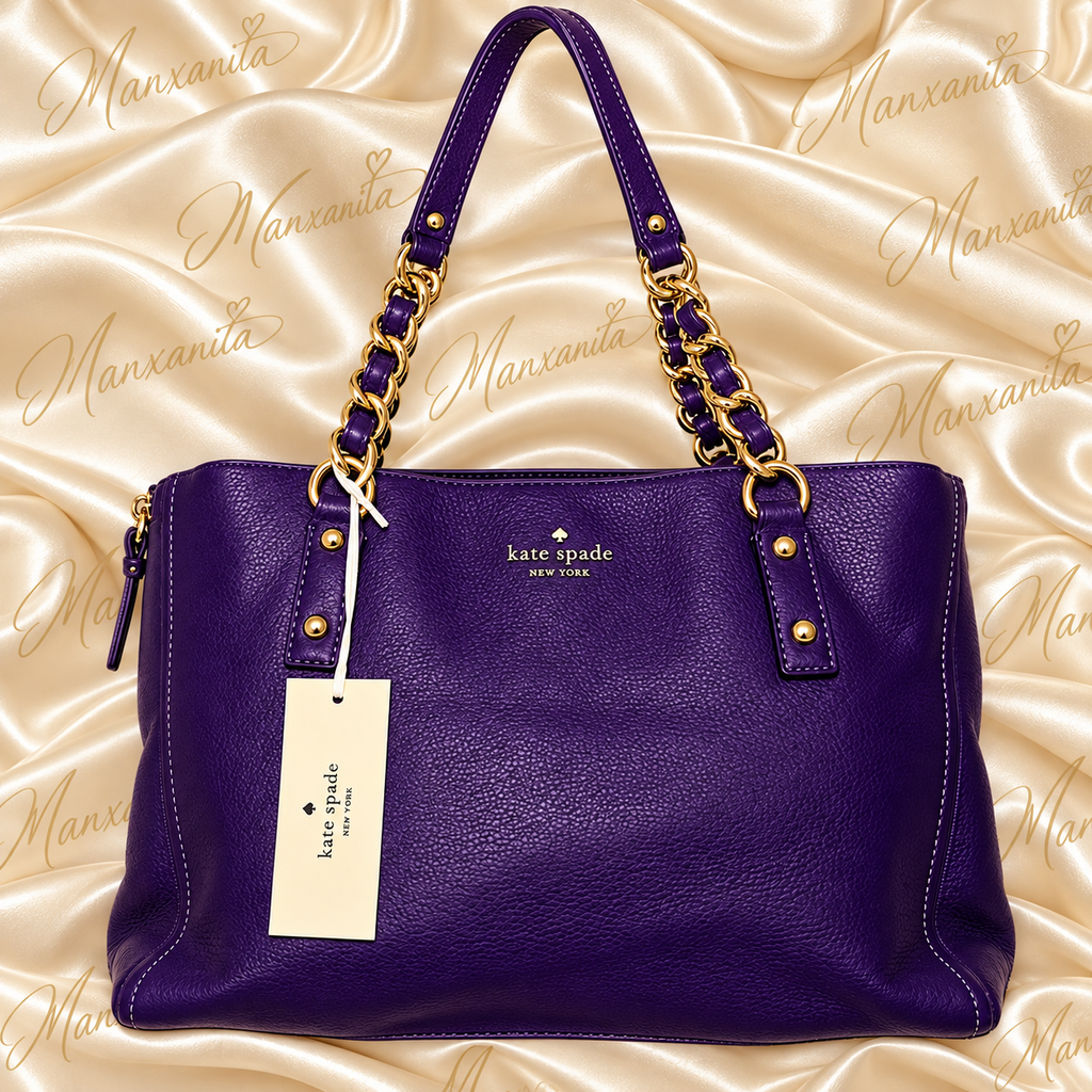 KATE SPADE PURPLE LEATHER SHOULDER BAG NWT