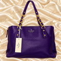 KATE SPADE PURPLE LEATHER SHOULDER BAG NWT